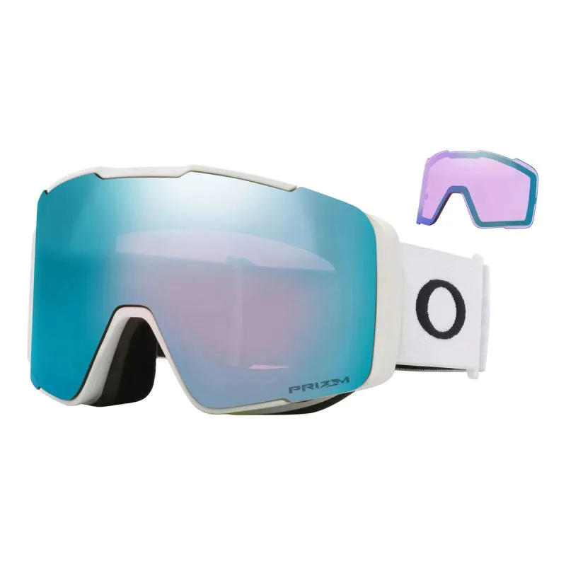 スキー・スノーボードアクセサリー OAKLEY LINE MINER L Matte White Oakley Line Miner Pro L - Matte White - Prizm Sapphire & Prizm
