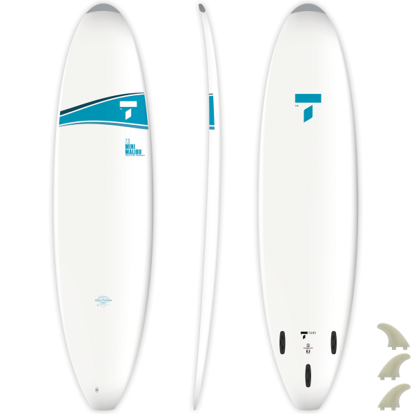 TAHE 7'3" Mini Malibu Surfboard