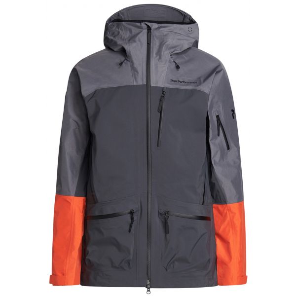 Peak Performance Vislight Pro Jacket skijakke - Quiet grey/Motion grey/Zeal orange